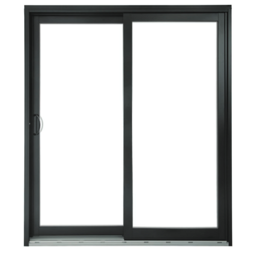 Porte-patio foncée à deux panneaux